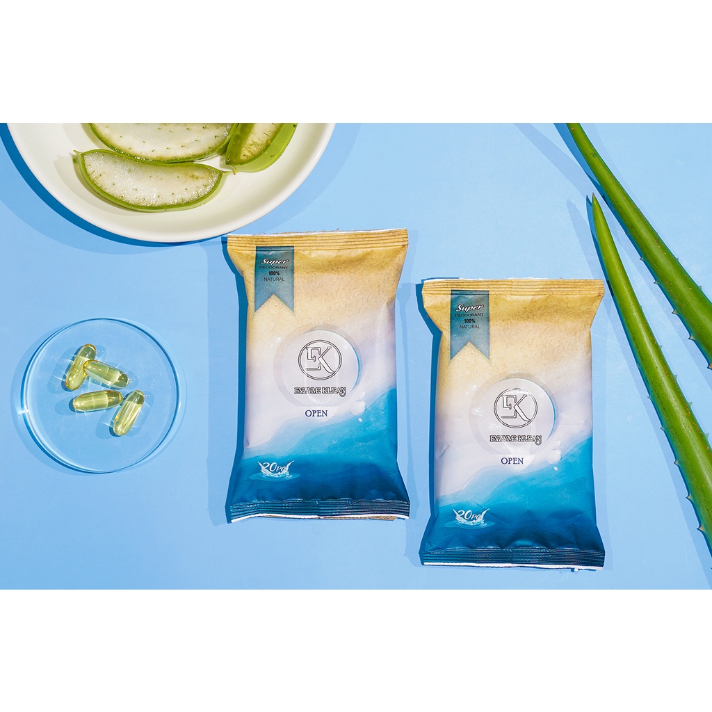 Khăn Giấy Ướt Tẩy Trang Bằng Công Nghệ Sinh Học Tự Nhiên Enzyme Klean - Khăn Ướt EK Adult Klean Bịch 20 Khăn Ướt  AT0