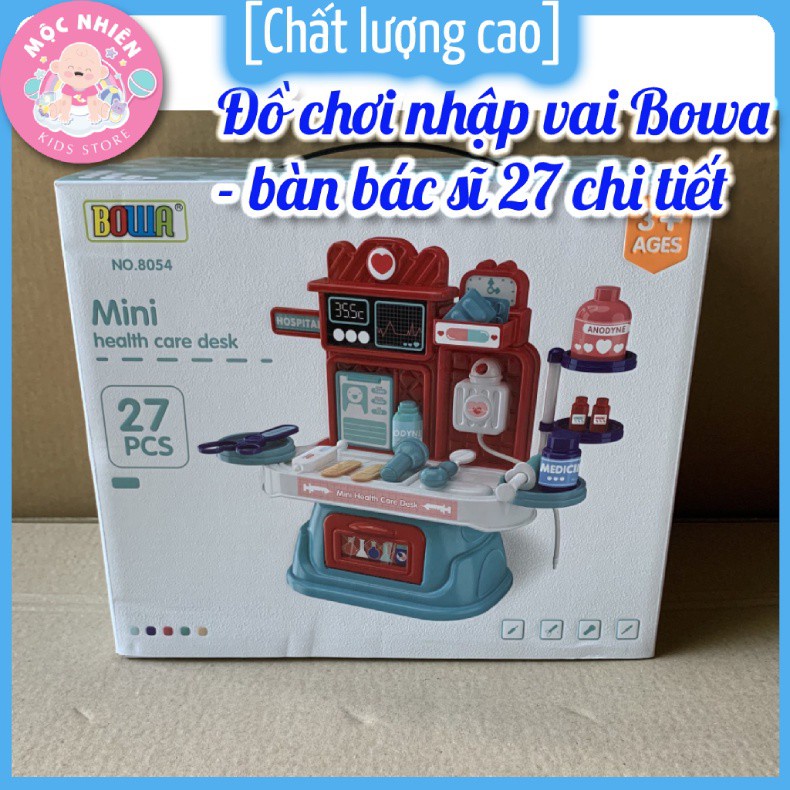 Đồ chơi nhập vai Bowa 8054 - Bàn bác sỹ 27 chi tiết