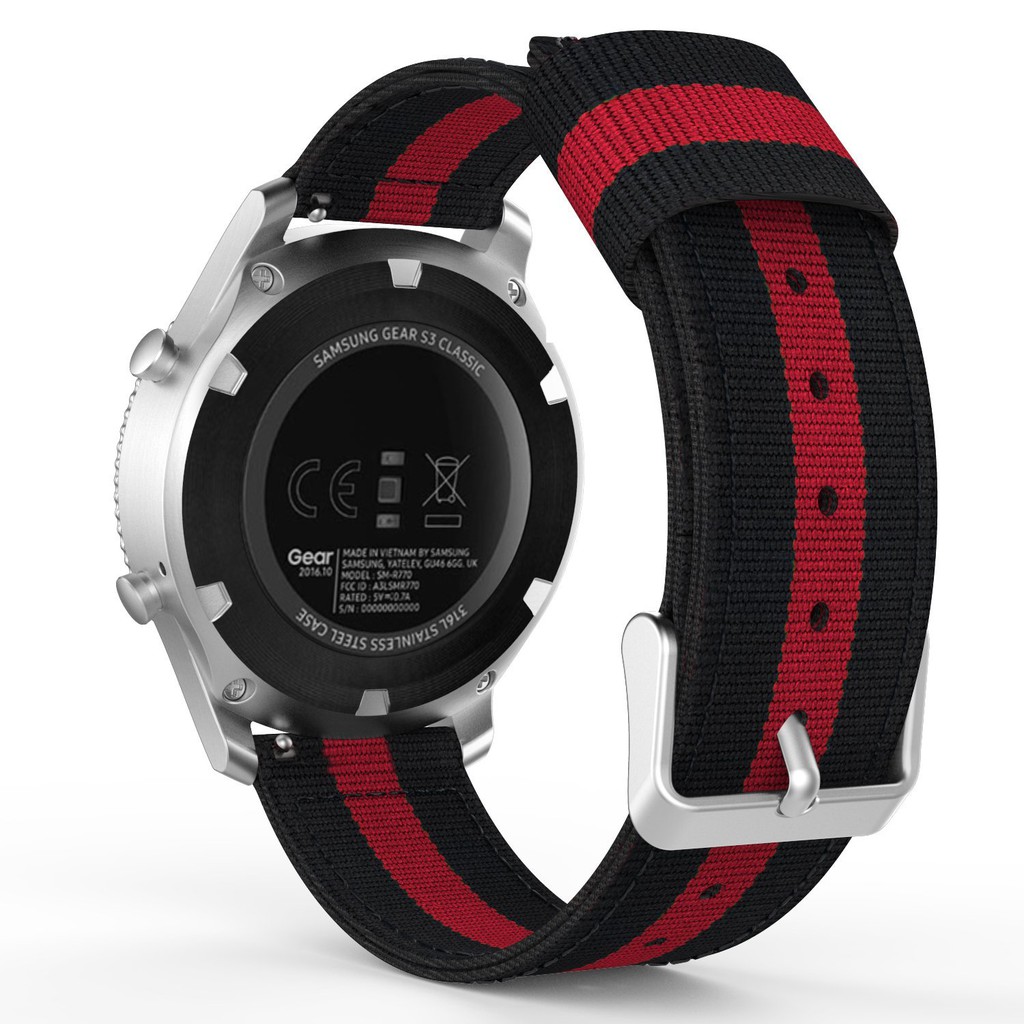 Dây đeo sợi nylon thích hợp cho đồng hồ thông minh gear s3 frontier / classic / garmin vivomove