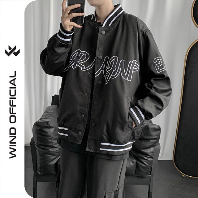 Áo khoác dù bomber unisex form rộng 28 nam nữ ulzzang Wind