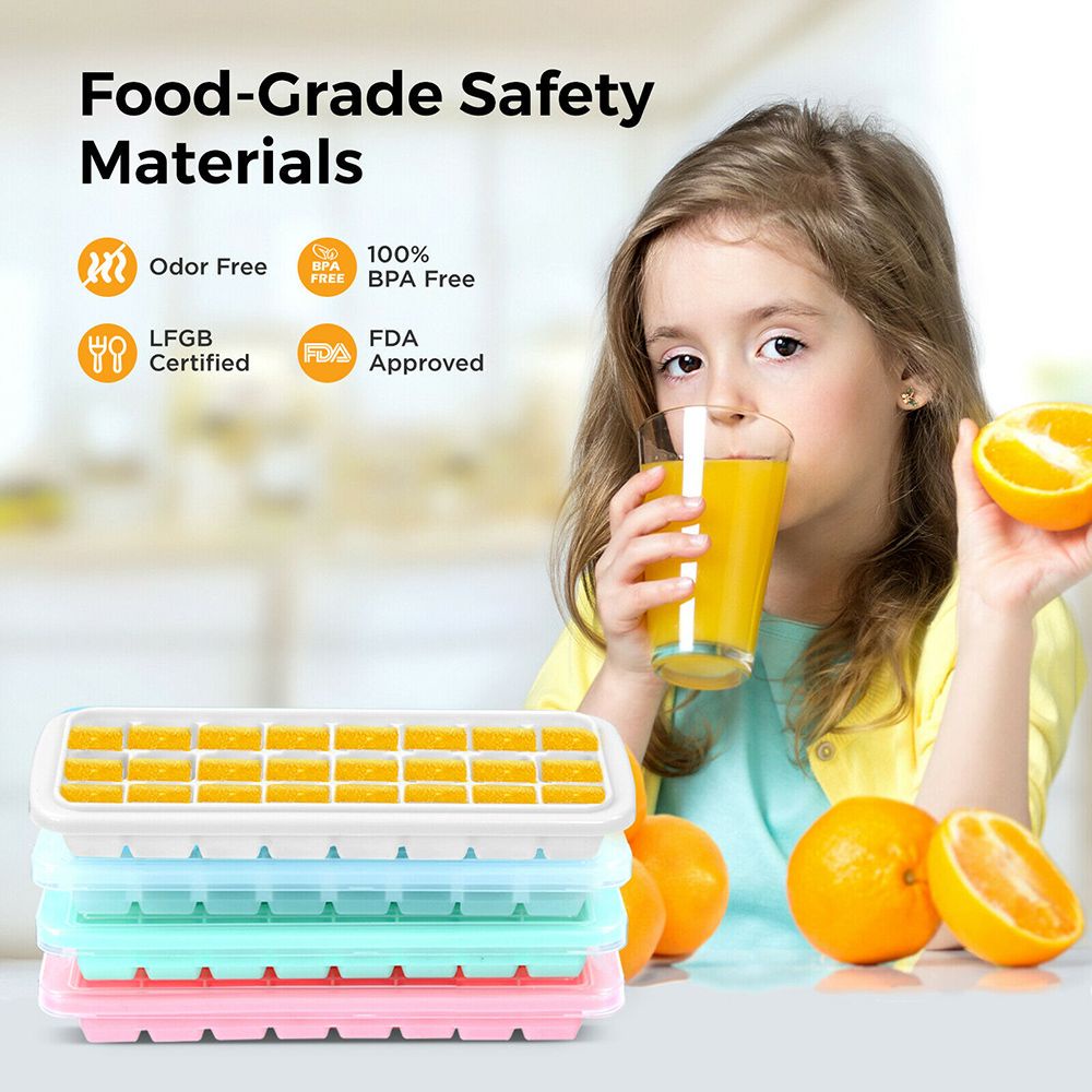 CONOPERY Khuôn silicon làm đá viên nhiều màu có thể tái sử dụng tiện lợi