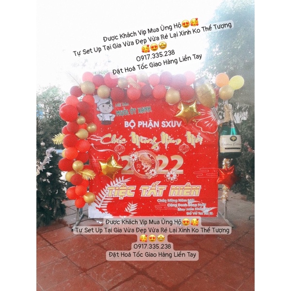Set Bóng Trang Trí Tiệc Tất Niên END PARTY Tiệc Cuối Năm (Tặng 1Ruy băng 1Bơm Và Keo)
