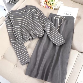 Set váy len thu đông, phong cách hàn quốc, thiết kế mới nhất 2019