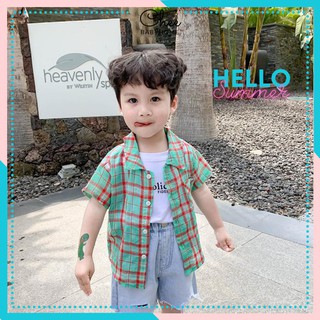 Áo sơ mi bé trai Hàn Quốc cực xịn, áo sơ mi cho bé trai 100% cotton cực chất - Chee Babyhome