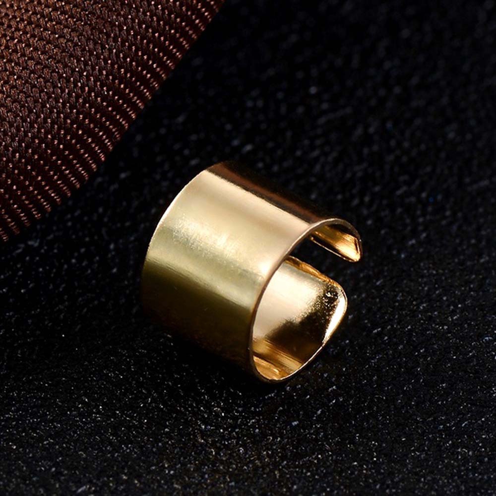 Hoa tai dạng kẹp hình tròn hai màu đơn giản