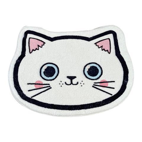 Thảm lót cửa chùi chân Hình Mèo Hoạt Hình Siêu Mềm Chống Trượt Thấm Hút Tốt