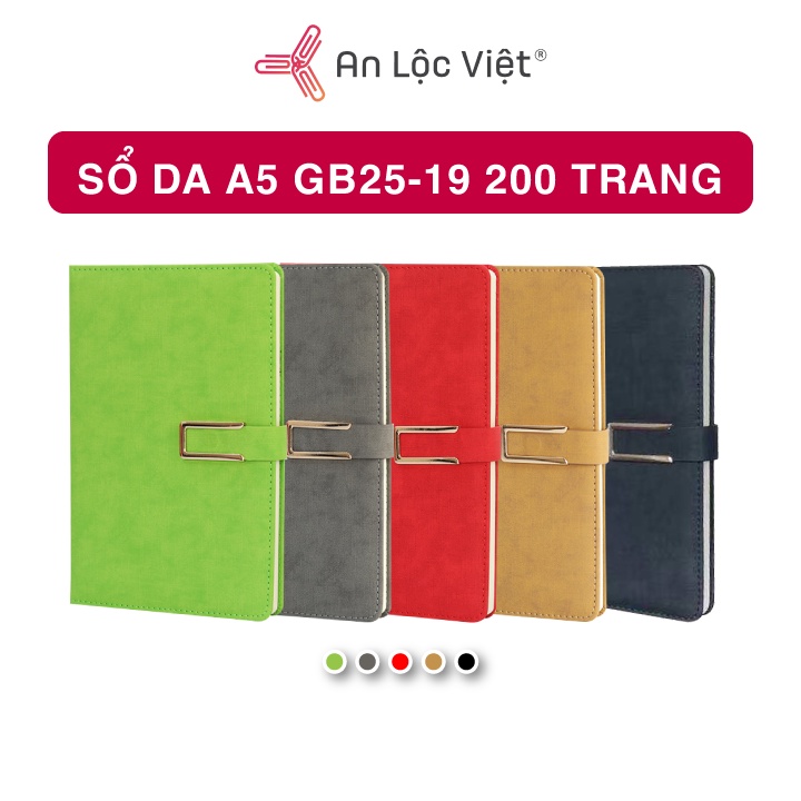 Sổ Bìa Da A5 200 trang với bìa chất liệu da nhung cực kỳ sang trọng, giấy Ford kem dày tới 80gsm chống lóa mắt