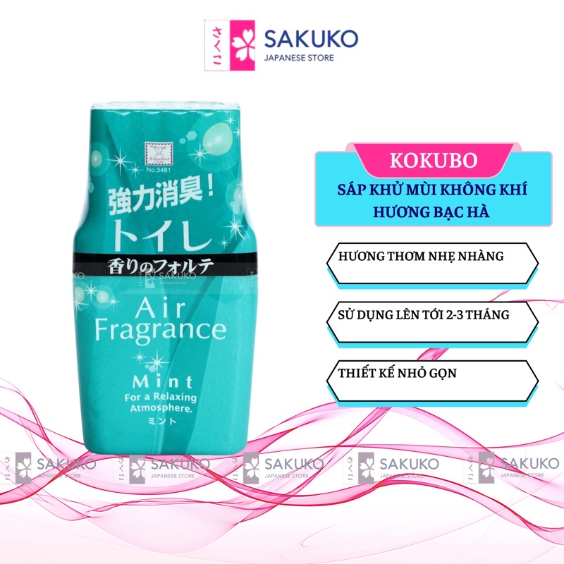 Sáp Khử Mùi ToiLet KOKUBO Tạo Không Khí Hương Thơm Mát Cho Nhà Vệ Sinh Nội Địa Nhật Bản 200ml - SAKUKO