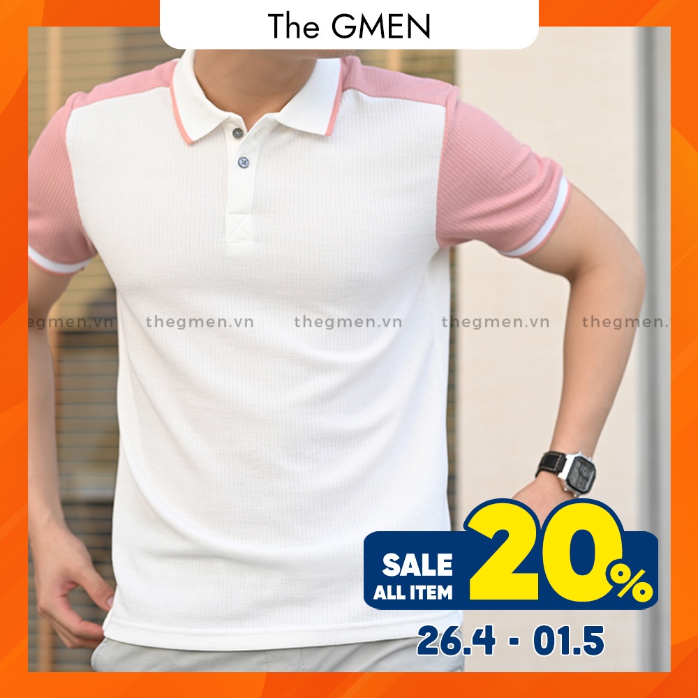Áo Polo nam The GMEN Colour Block Polo thiết kế xen màu, chất liệu siêu mềm mịn, chuẩn form