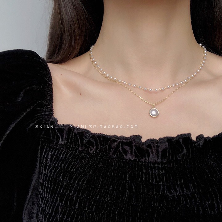 [Mã FAMS8 hoàn 8K xu đơn bất kỳ] Vòng cổ 2 tầng họa tiết hạt tròn đáng yêu VC77 | BigBuy360 - bigbuy360.vn