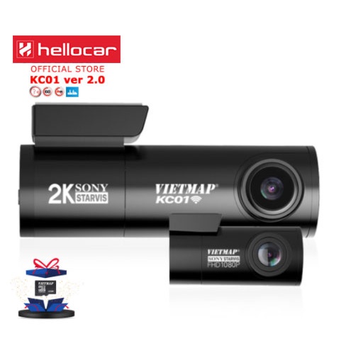 VIETMAP KC01 v.2 Camera hành trình Cảnh Báo Giao Thông ver 2.0 Cảm biến 2K Sony Starvis