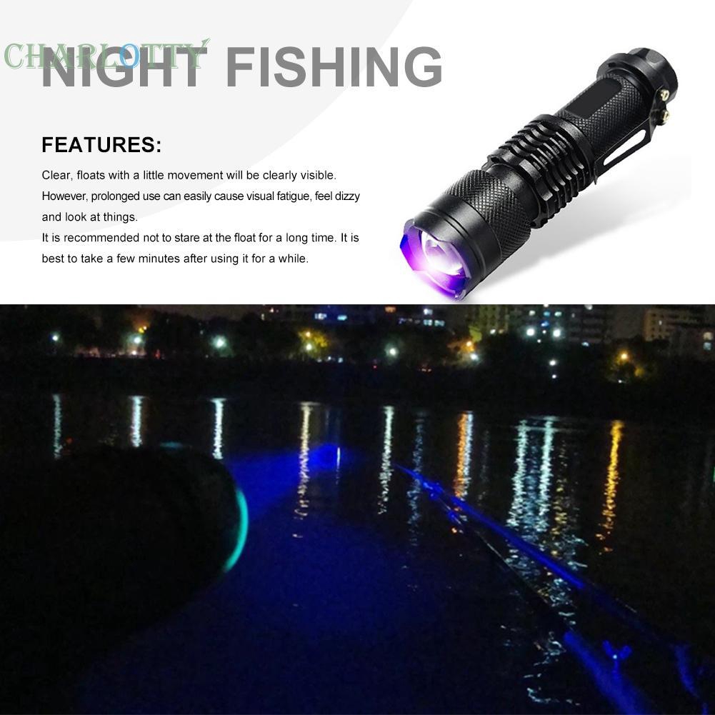 Đèn Pin Tia Uv Chalotty Xpe Q5 395 Có Thể Phóng To Dùng Để Soi Tiền Giả