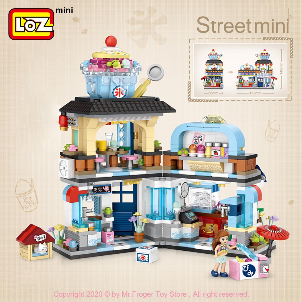 Mô Hình Nhà Hàng mini Phong Cách Đường Phố Nhật Bản Xinh Xắn