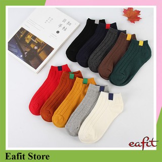 Tất Nam Nữ Cotton Phong Cách Vintage Hàn Quốc T04