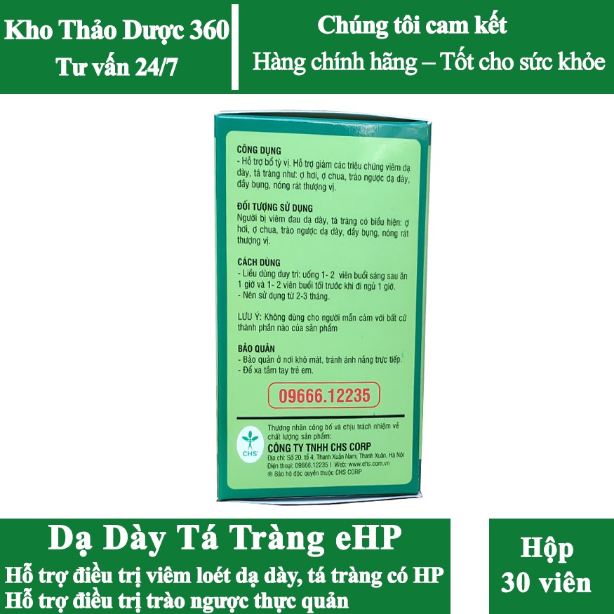 [ Rocori mới ] Liệu Trình 1 Tháng Dạ Dày Tá Tràng eHP Học Viện Quân Y | BigBuy360 - bigbuy360.vn