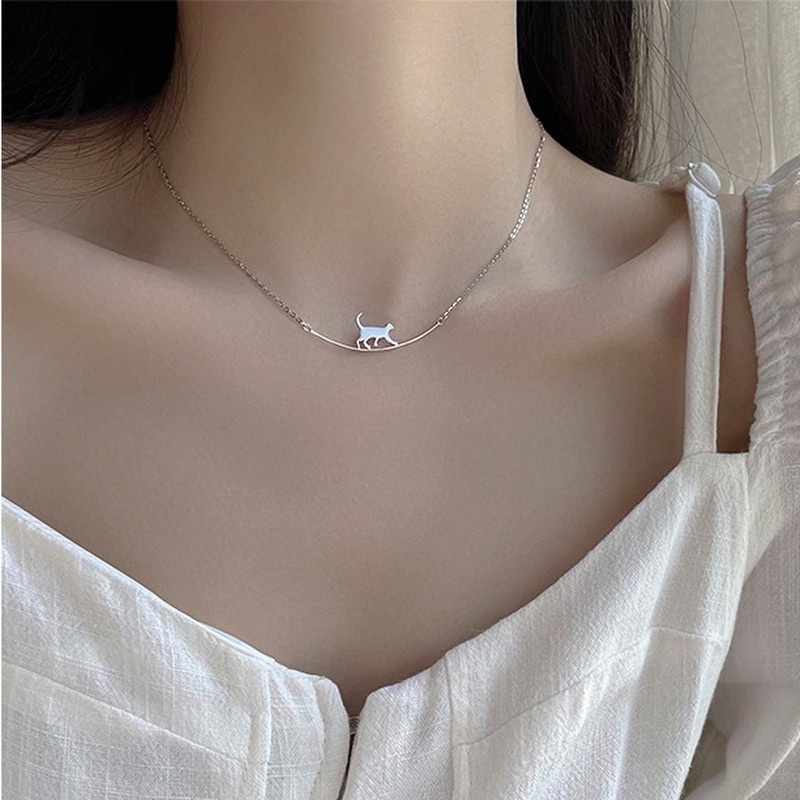 Vòng cổ Mặt Hình Mèo Con Dễ Thương Phong Cách Hàn Quốc Cho Nữ