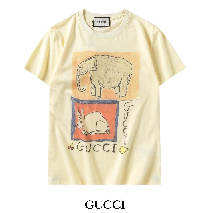 Áo Thun Tay Ngắn Chất Liệu Cotton In Chữ Gucci Thời Trang Cho Nam Nữ