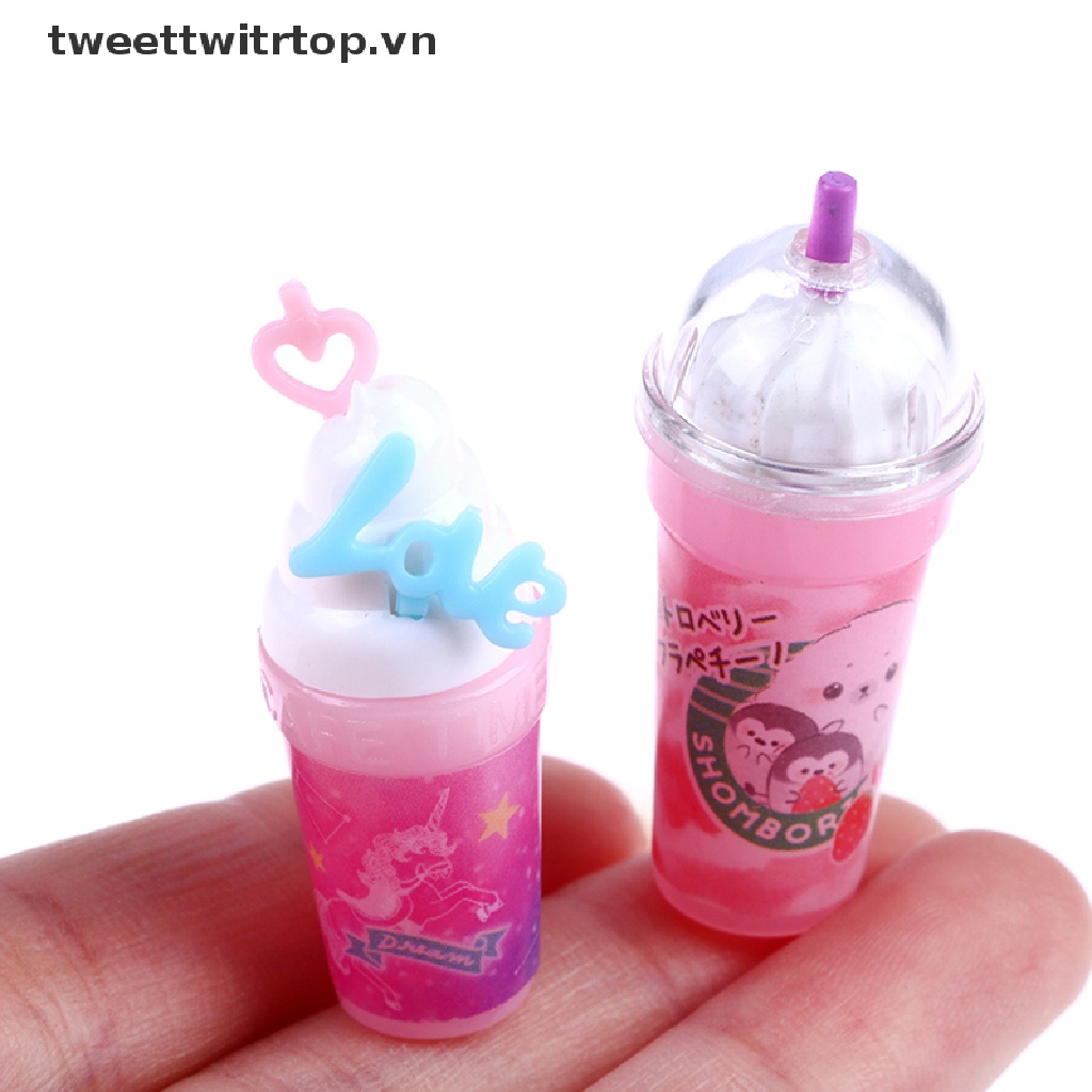 1 / 4 Ly Nước Ép Trái Cây Mini Tỉ Lệ 1 / 12 Trang Trí Nhà Búp Bê