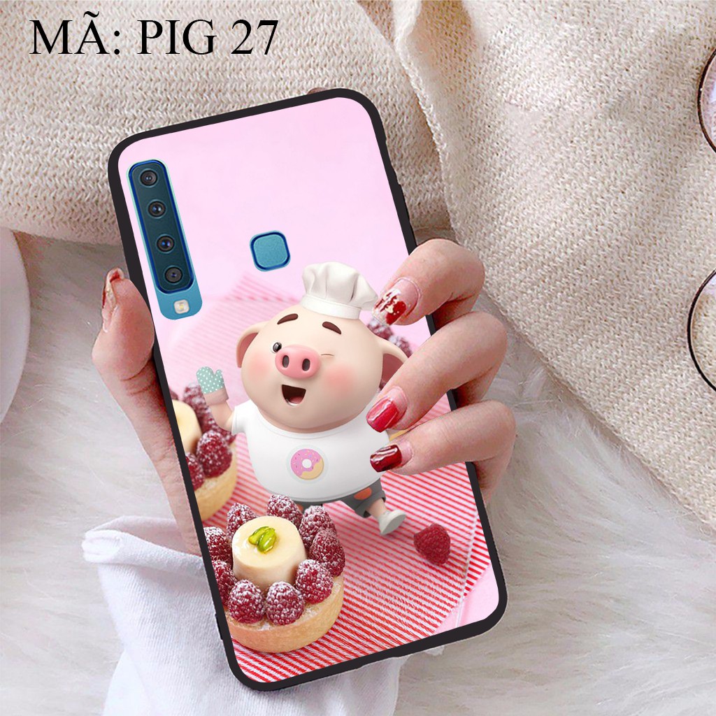 Ốp lưng Samsung A9 2018 viền dẻo TPU BST Heo Con