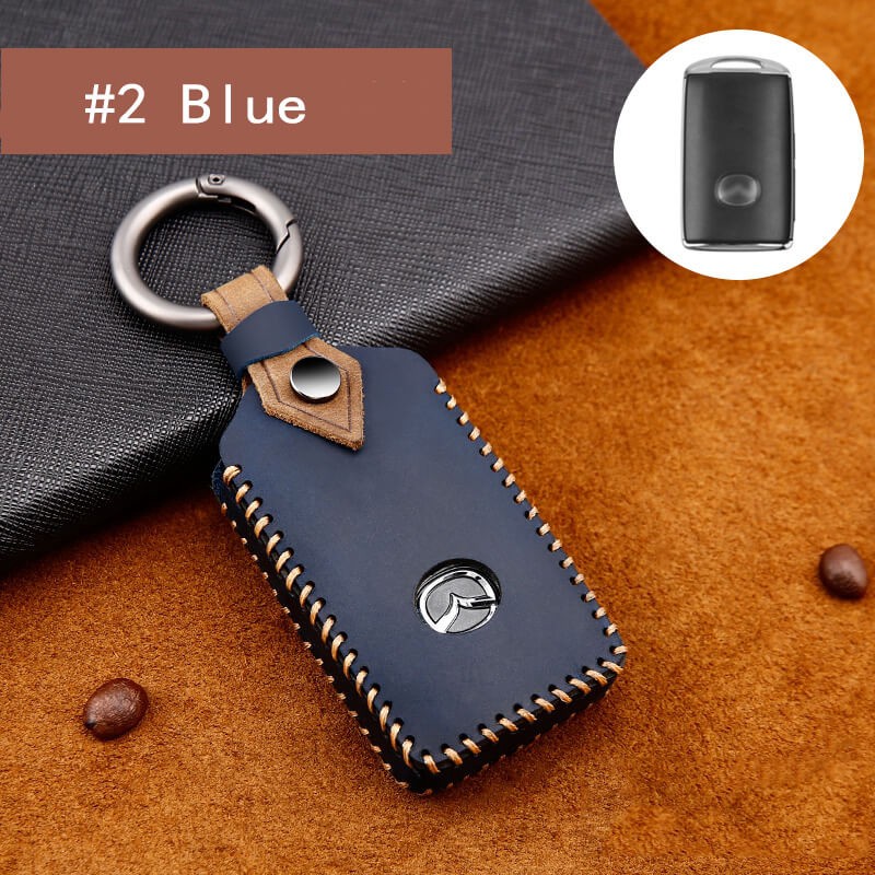 Vỏ Bọc Bằng Da Cho Chìa Khóa Xe Hơi 3 Nút Mazda 3 Cx30 Chất Lượng Cao