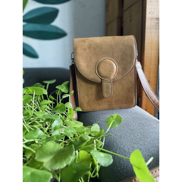 SALE - túi si da mộc cứng phom hộp