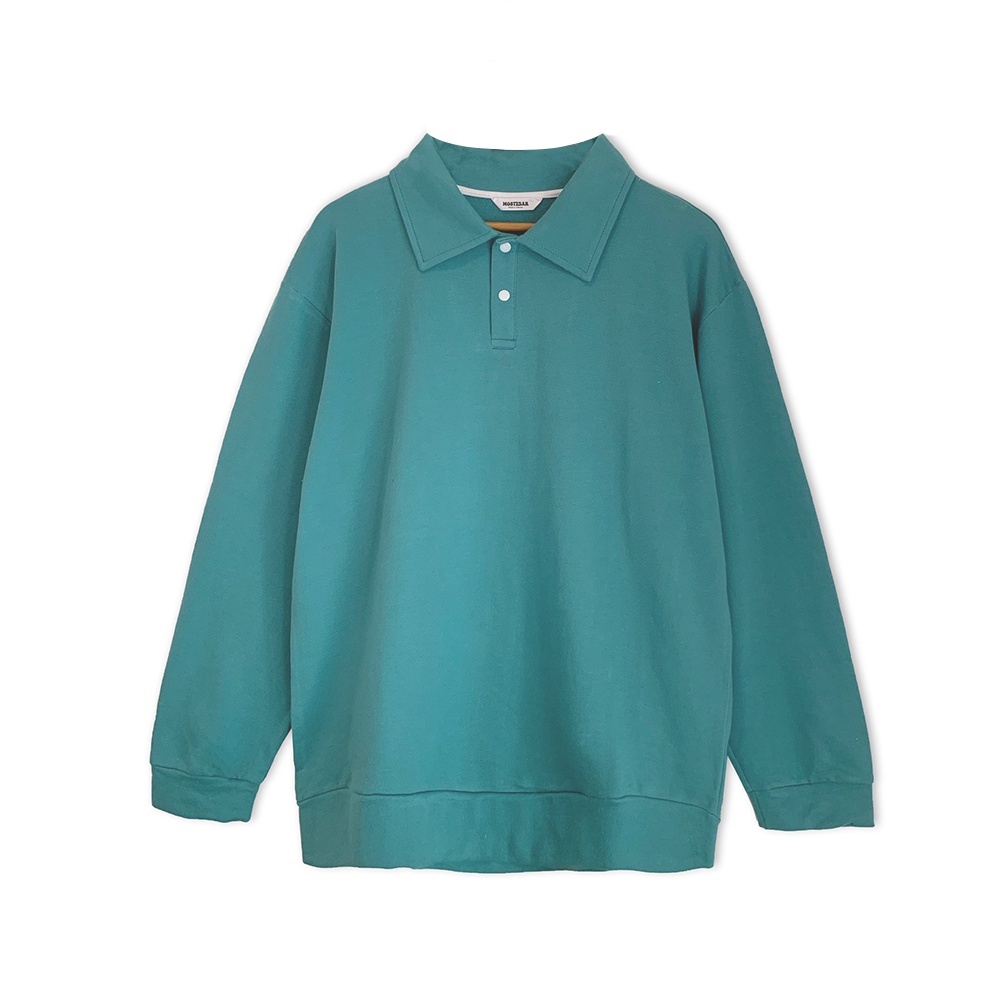 Áo sweater polo trơn basic, phong cách unisex bigsize, áo sweater có cổ M-5XL
