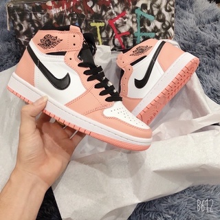 Giày JD 1 Hồng Kẻ Đen Cao Cổ Hàng 1:1 ( Full Box + Free Ship )