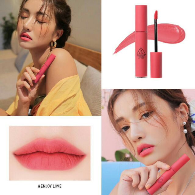 Son 3CE Kem Velvet Lip Tint Màu Enjoy Love (Hồng nude)