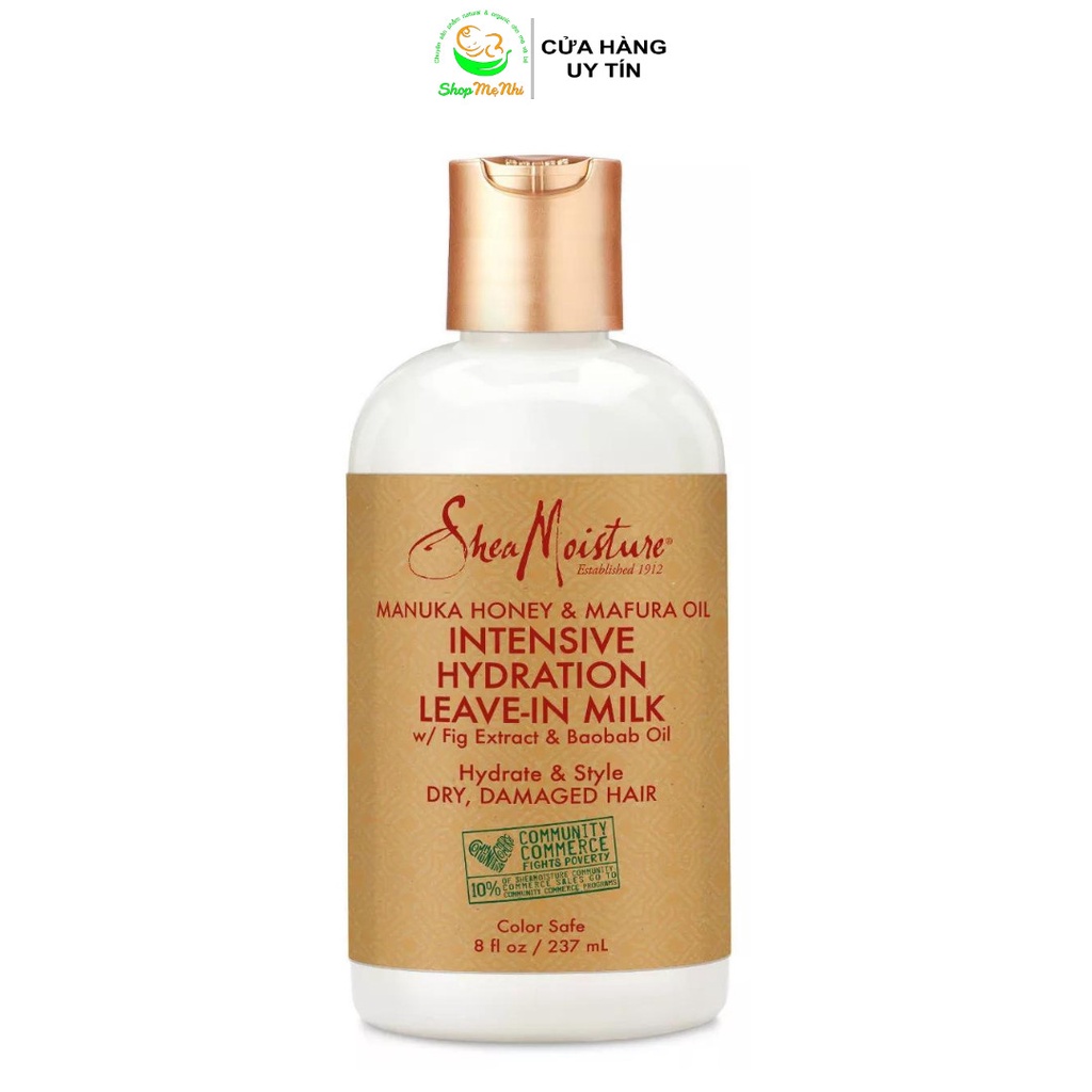 Sữa dưỡng tóc chuyên sâu SheaMoisture Shea Moisture Manuka Honey &amp; Mafura Oil Intensive Hydration Leave-In Milk 237ml.