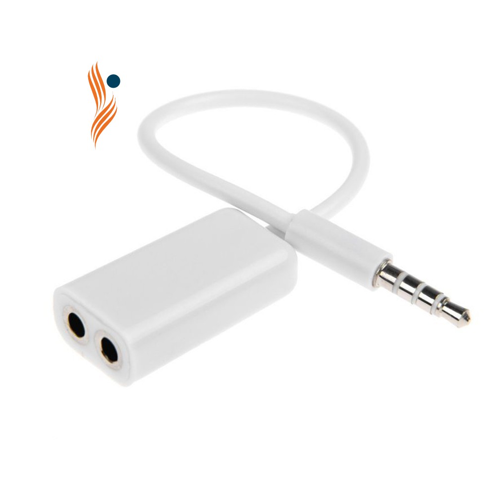 Bộ chia cổng jack âm thanh 3.5mm cho điện thoại iPhone Laptop Tablet MP3