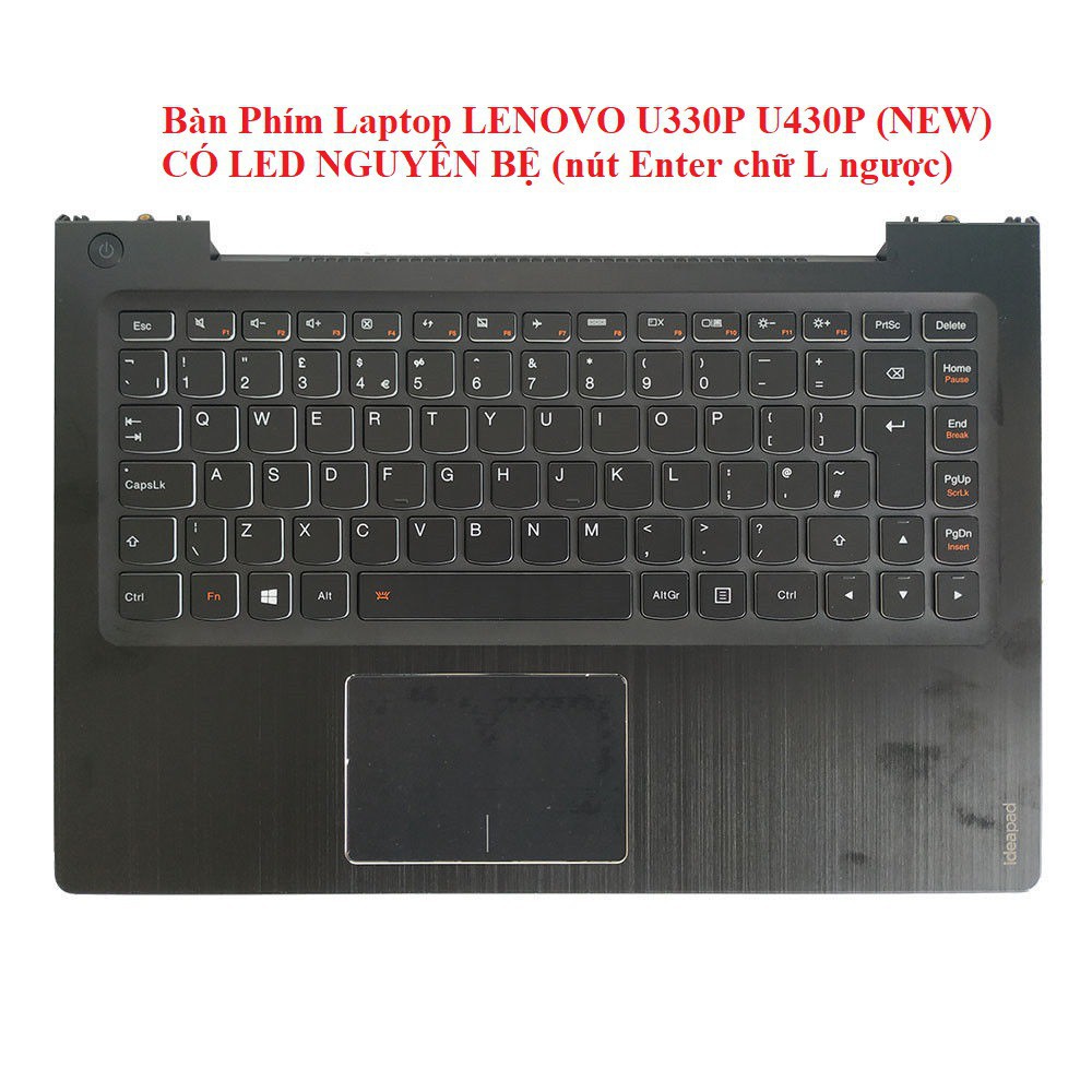 (KEYBOARD) BÀN PHÍM LAPTOP LENOVO U330P U430P dùng cho IdeaPad U330P U430P U330 U430 (Đời có cảm ứng)