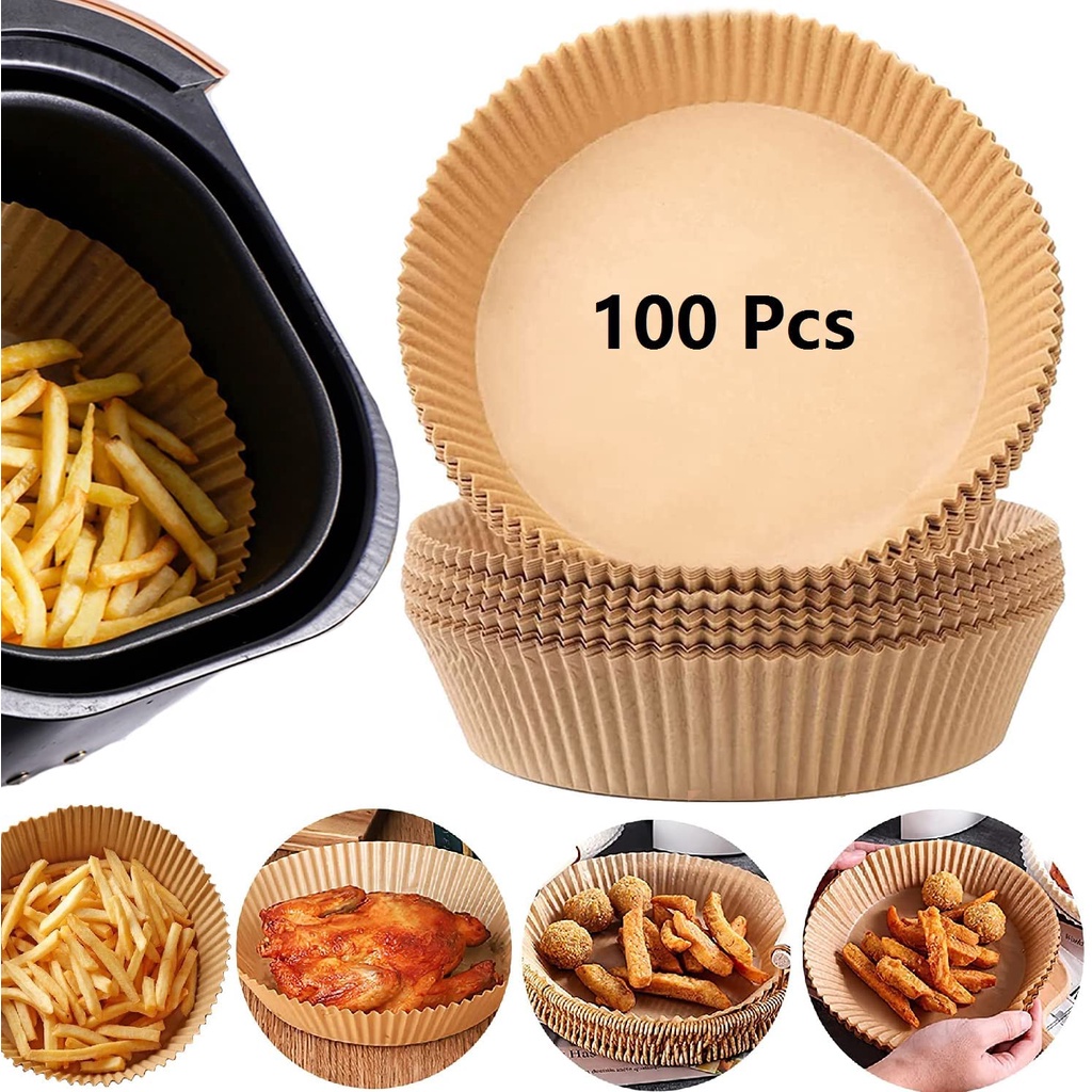 Set 100 Giấy Lót Nướng Bánh Chống Dính Dùng Một Lần Cho Lò Vi Sóng