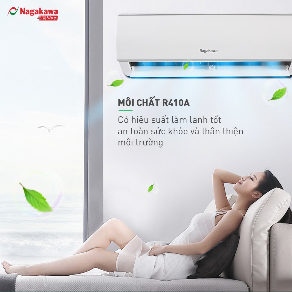 [Mã 252ELSALE hoàn 7% xu đơn 300K] Máy điều hòa 1 chiều 9000 BTU/H Nagakawa NS-C09R1M05 - Made in Malaysia - BH 2 năm