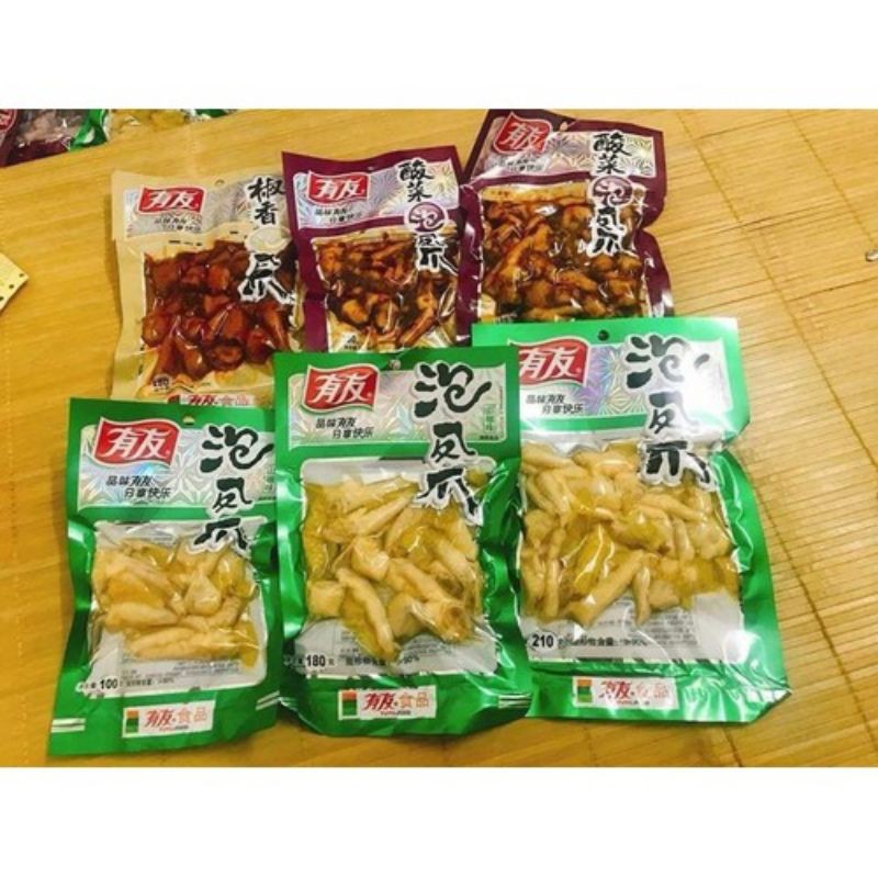 Chân gà cay YU YU 😍Đồ ăn vặt Trung Quốc🐥 100gr | BigBuy360 - bigbuy360.vn