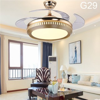 Đèn quạt trần COPAS kiểu dáng Bắc Âu hiện đại cánh cụp cánh xòe,quạt đèn cánh xếp, điều khiển từ xa [ ẢNH THẬT 100%].