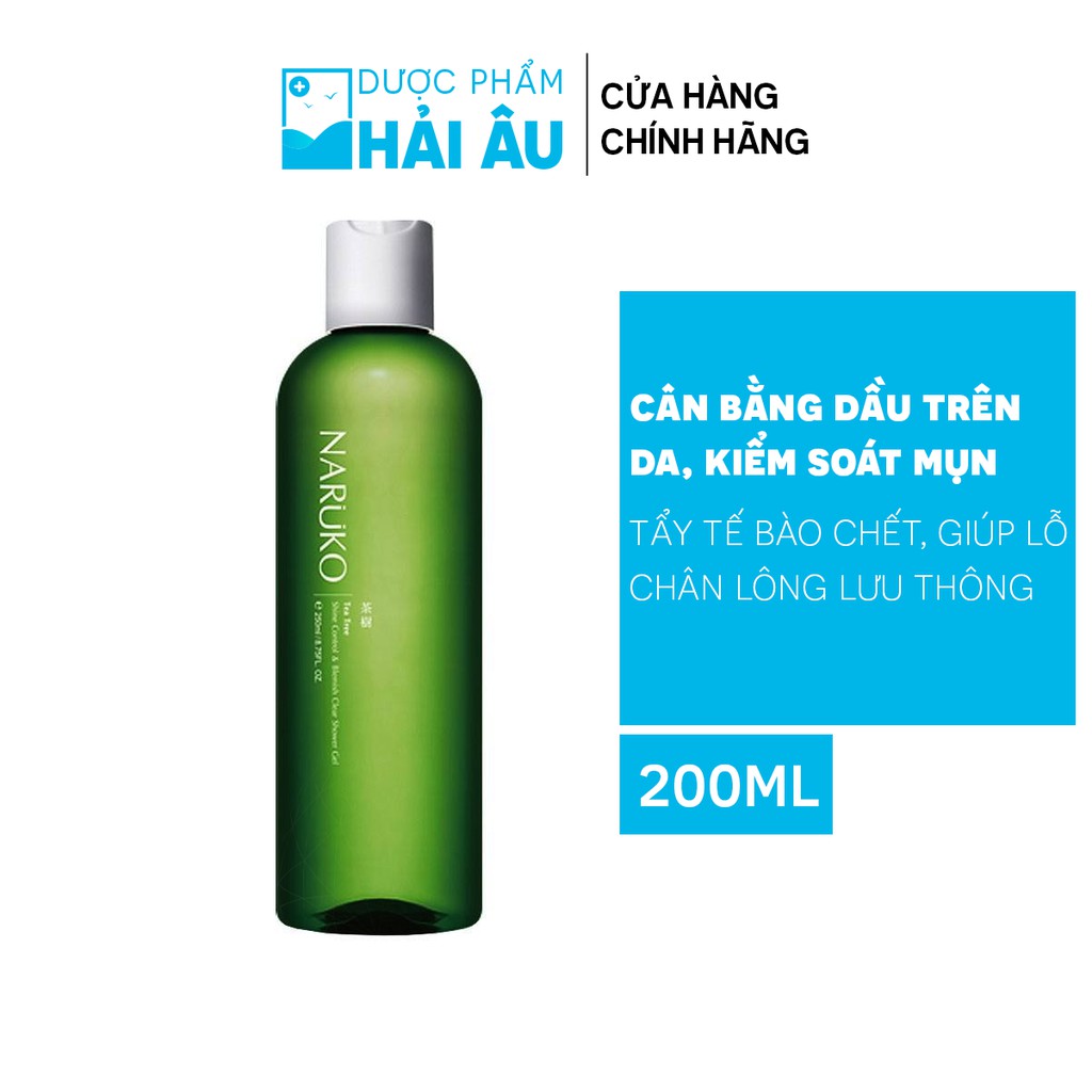 Sữa Tắm Giảm Mụn Naruko Tea Tree Shine Control And Blemish Clear Shower Gel 250ml