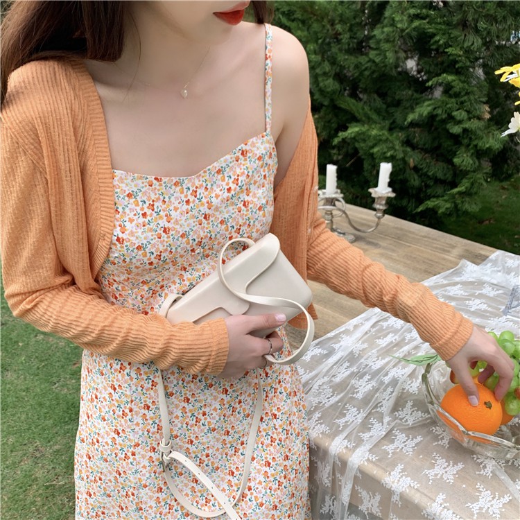 đầm ulzzang Voan Hoa Tay Dài Thời Trang Dành Cho Nữ | BigBuy360 - bigbuy360.vn