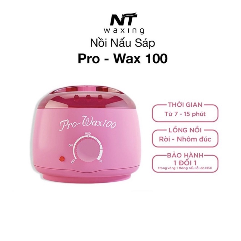 Combo 100g Sáp wax Lông Premier nhập khẩu, Mỡ Trăn và Nồi Nấu Pro 100 Tặng Kèm Bột CF Dừa Và 5 Que