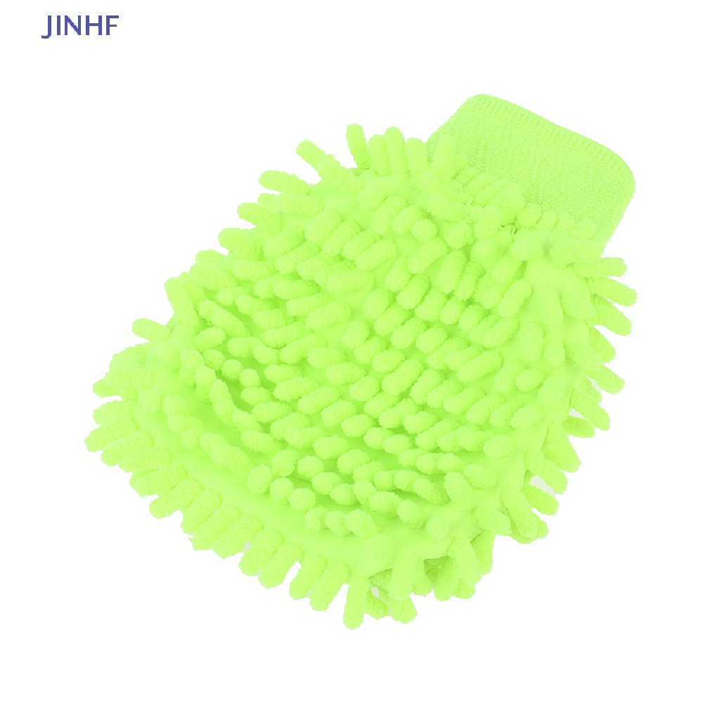 Găng Tay Rửa Xe Bằng Sợi Microfiber Chenille Mềm Mại Cho JINHF