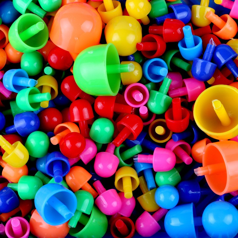 Đồ chơi xếp hình, bộ đồ chơi xếp hình lego 296 chi tiết hạt nấm hộp quai xách kích thích sự sáng tạo tư duy cho bé
