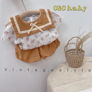 Set vintage quần boom siêu xinh cho bé