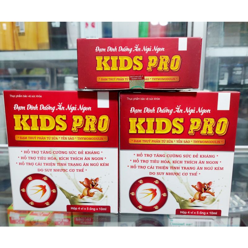 Đạm Dinh Dưỡng Ăn Ngủ Ngon KIDS PRO Ống 10ml _ Đạm Thủy Phân Từ Sữa _ Yến Sào _ Thymomodulin