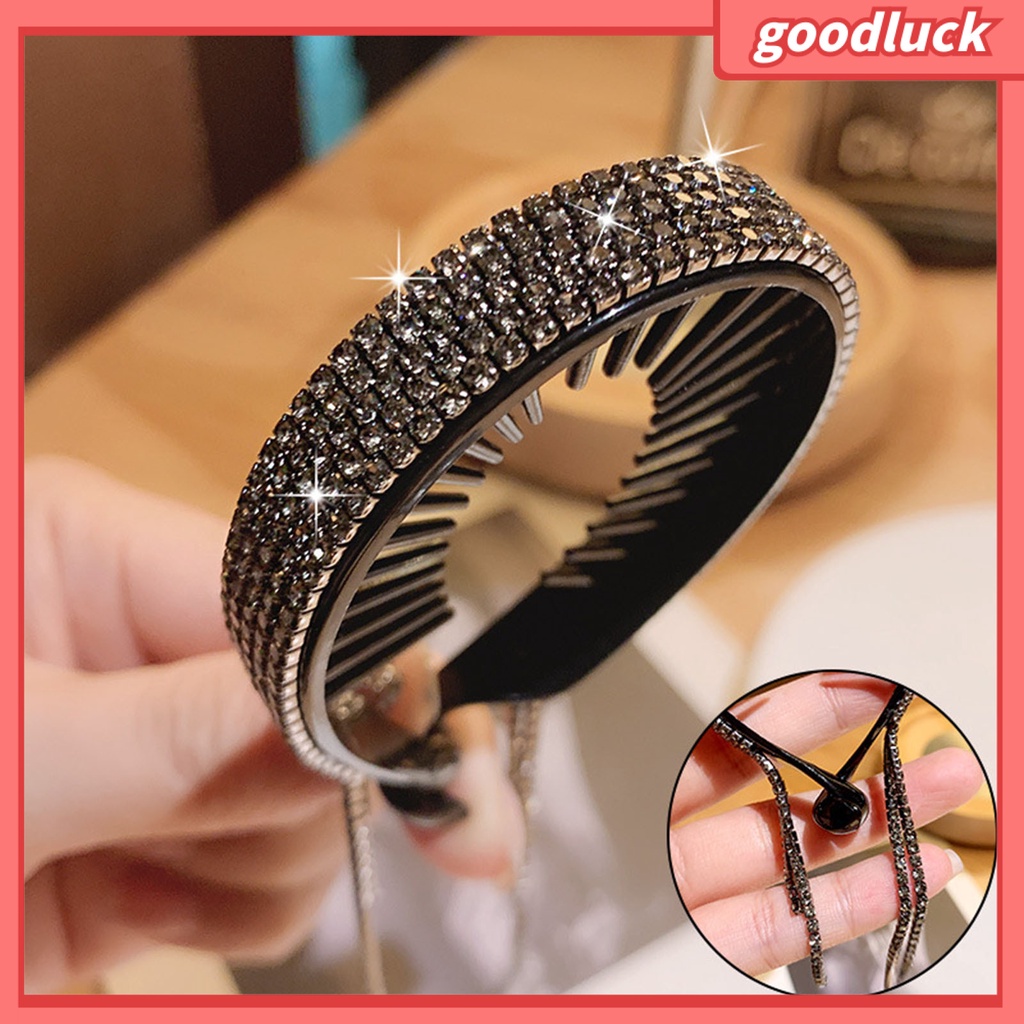 [Hàng mới về] Dụng cụ làm tóc tạo kiểu đính đá tua rua tinh tế cho nữ