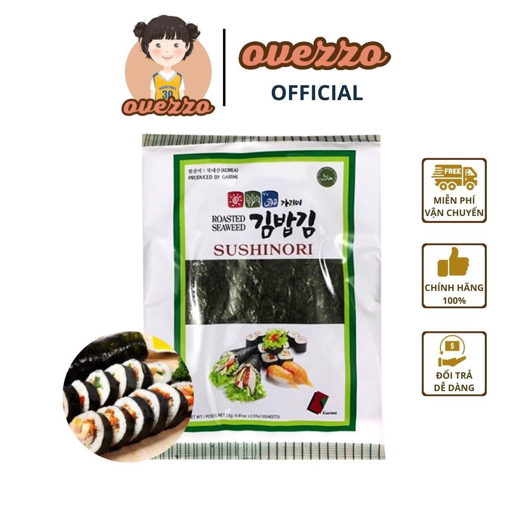 Rong biển Hàn Quốc Làm Cơm Cuộn Gimbab (Kimbap) Gói 10 Lá SUSHINORI OVEZZO Rong Biển Cuộn Cơm Làm Sushi OVZDR026