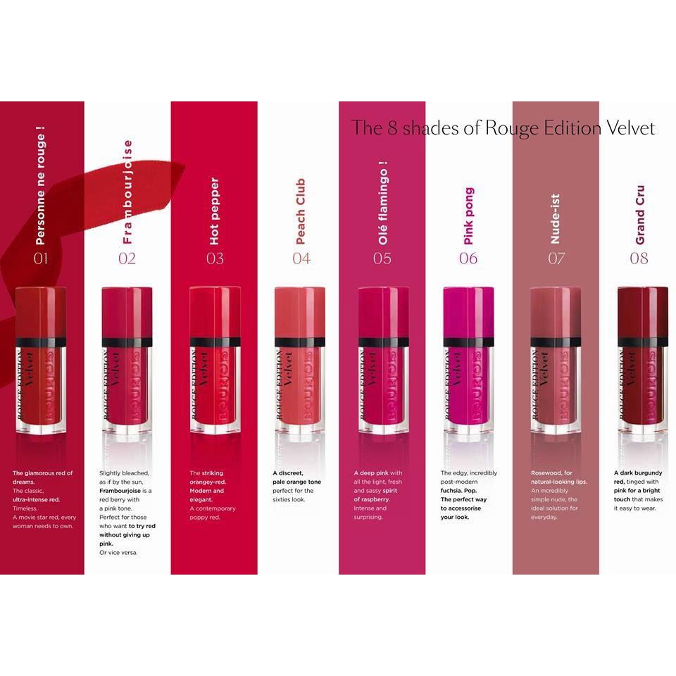 Son Lì Bourjois Rouge Edition Velvet 03 Frambourjoise 7.7ml