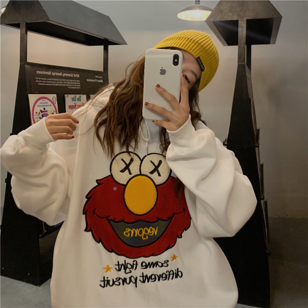 Áo khoác nỉ Hoodie Nam Nữ phong cách hàn quốc cá tính chất nỉ trần bông từ 50-75kg | BigBuy360 - bigbuy360.vn
