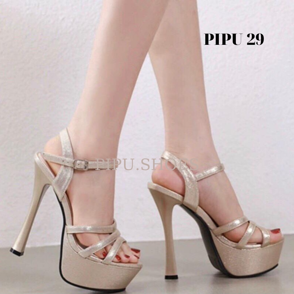 Giày cao gót đế đúp 15cm ,sandal thời trang,hoa hậu catwalk ,giày cưới,pipu 29-15p