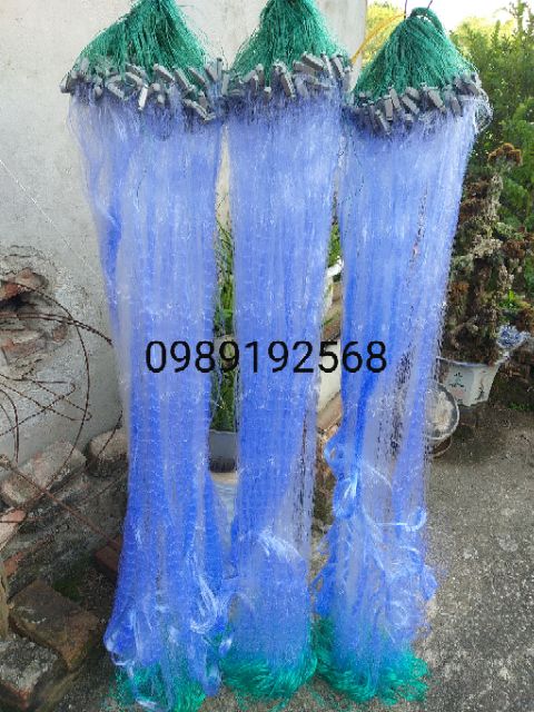 Lưới Đánh Cá 3 Lớp Then 3 Cao 1m2 Dài 100m bắt cá từ 400g đến 3kg