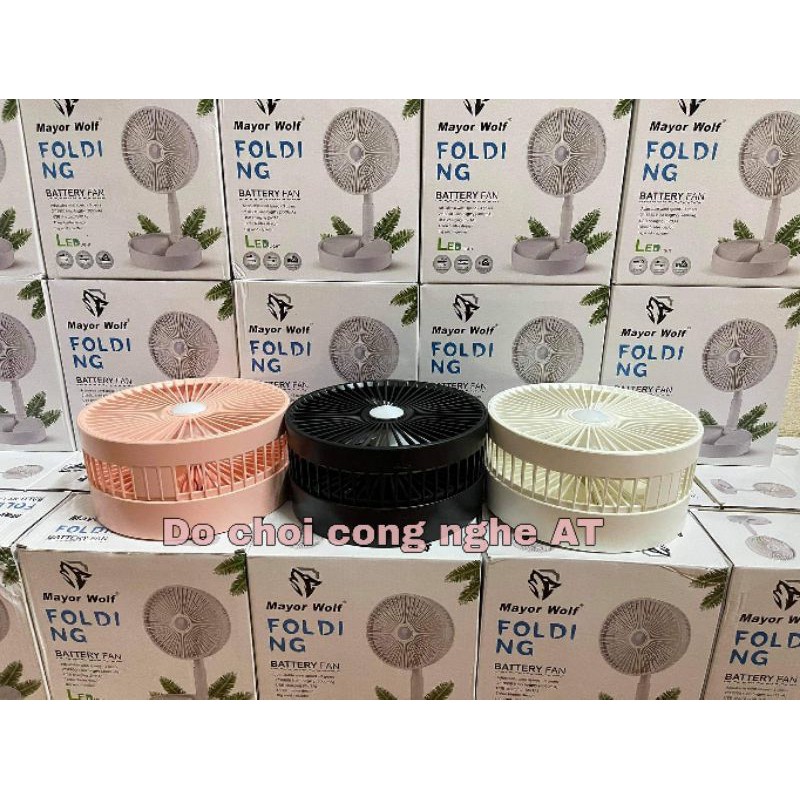 QUẠT SẠC TÍCH ĐIỆN ĐỂ BÀN MINI CẦM TAY NHỎ GỌN MAYOR WOLF | BigBuy360 - bigbuy360.vn