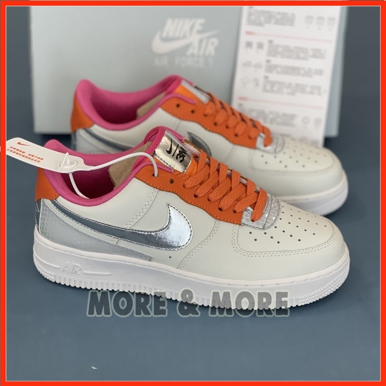 [More&amp;More] Giày Sneaker nữ AF1 3M custom Vệt Silver chất lượng nguyên bản MSN2711